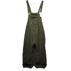 Green Corduroy Overalls Womens Size 2XL With Pockets & Adjustable Straps